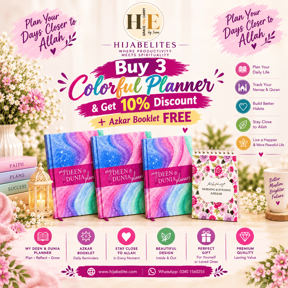 My Deen & Dunia Planner (Quarterly Colorful)