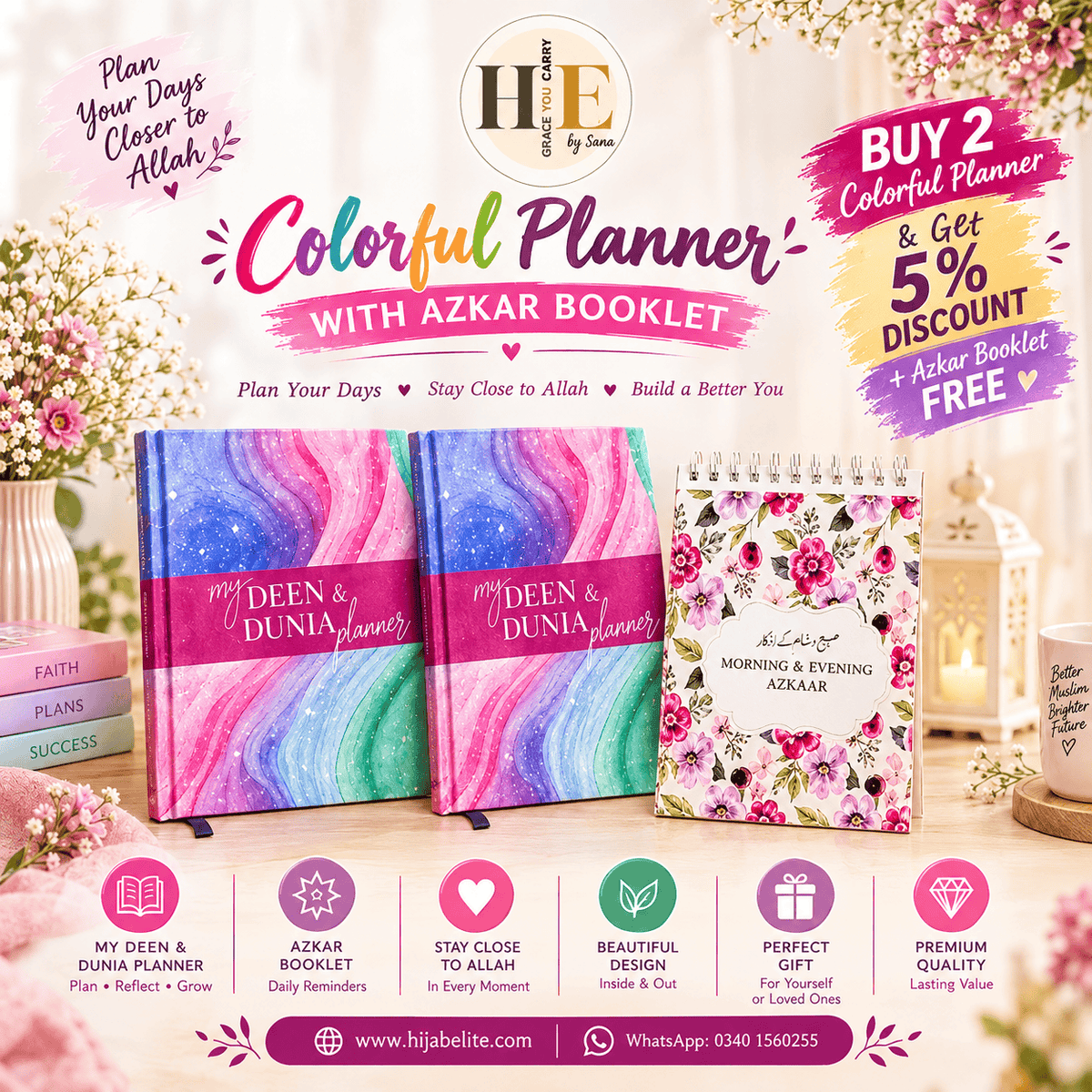 My Deen & Dunia Planner (Quarterly Colorful)