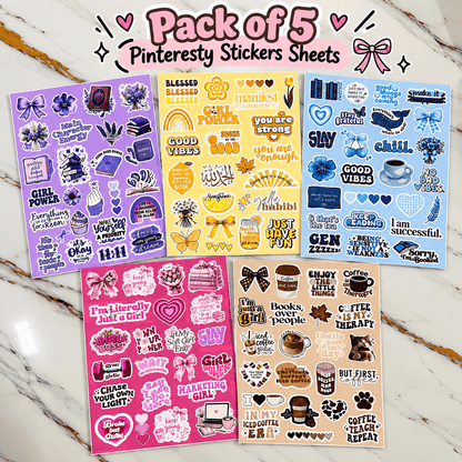 Pinteresty stickers sheet (Pack of 5) 🎀