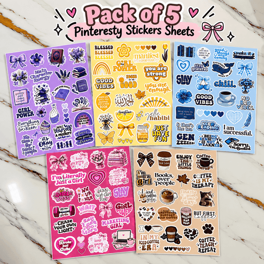 Pinteresty stickers sheet (Pack of 5) 🎀