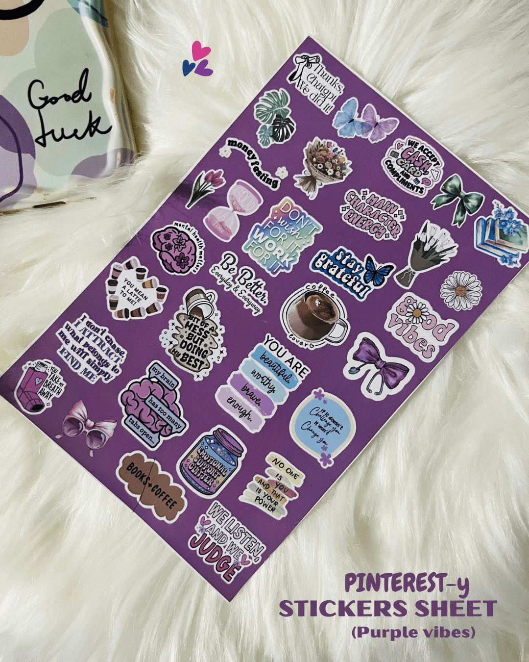 Pack of 3 Aesthetic Sticker Sheets 🎀