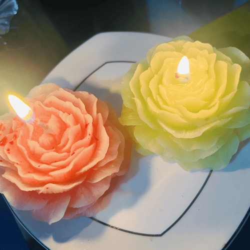 Flower candles(pastel colors)